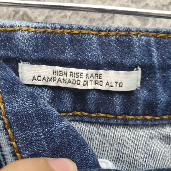 Ava & Viv Jeans Womens 26 Plus Blue High Rise Flare Stretch Denim - Picture 3 of 12